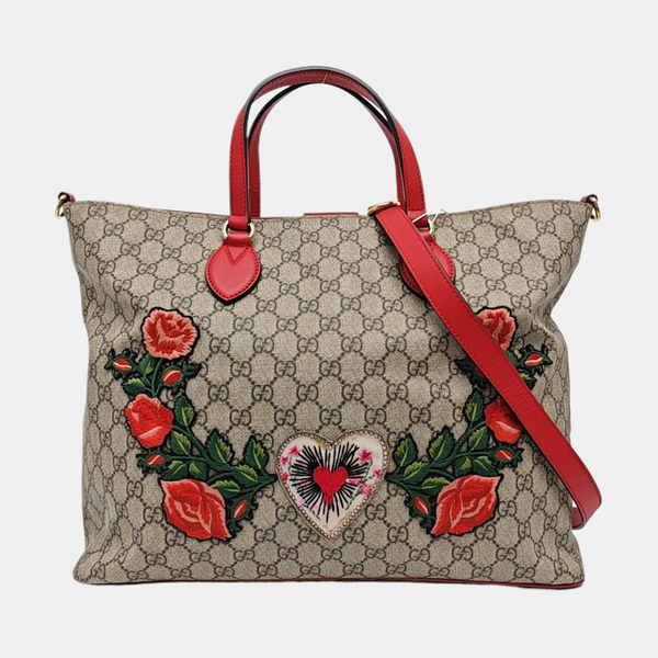 Monogram Coated Canvas Tote Bag Beige