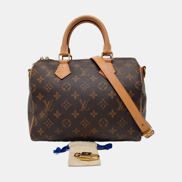SPEEDY 25 Monogram Coated Canvas Brown