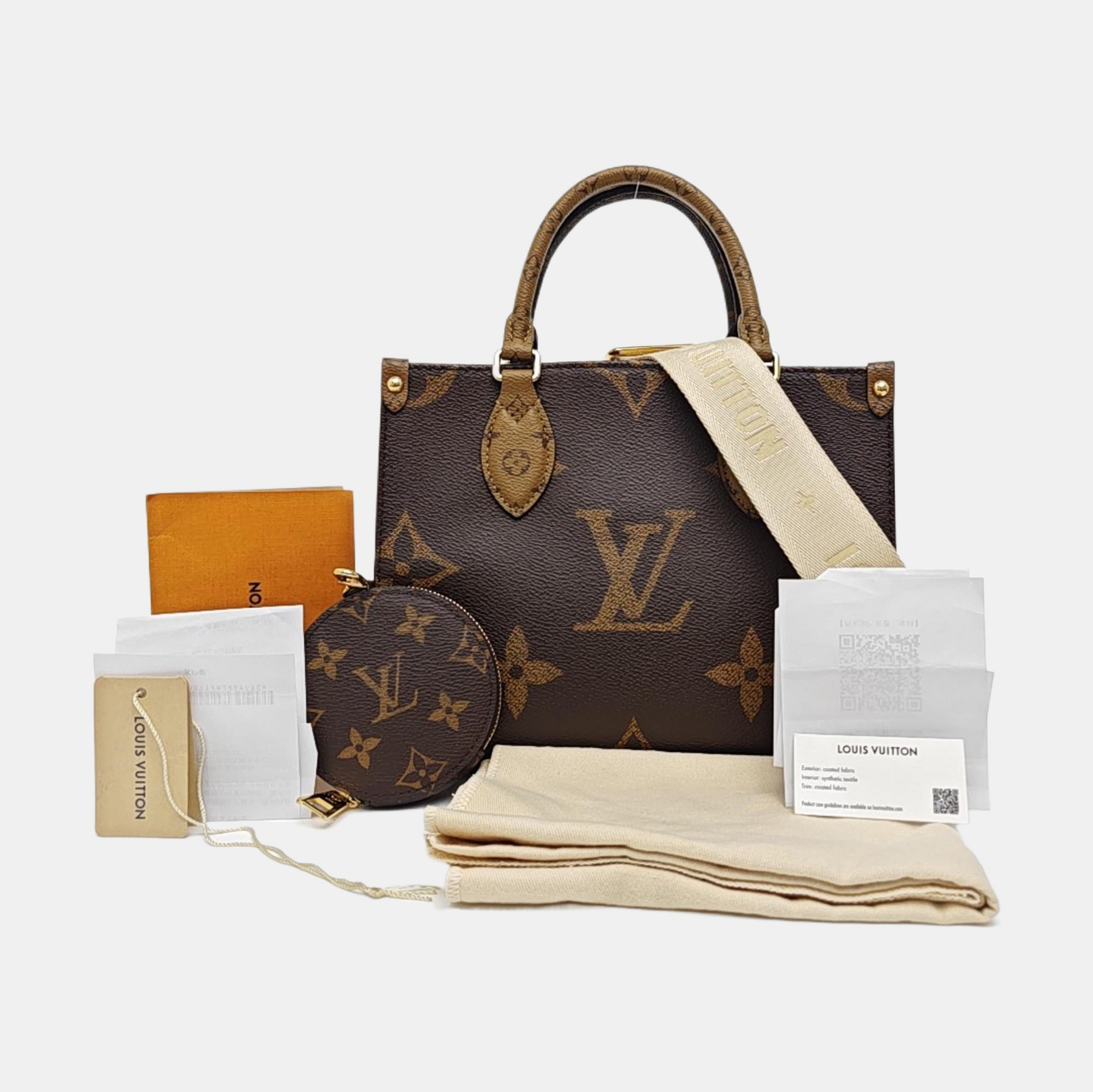 ONTHEGO PM Monogram Coated Canvas Brown
