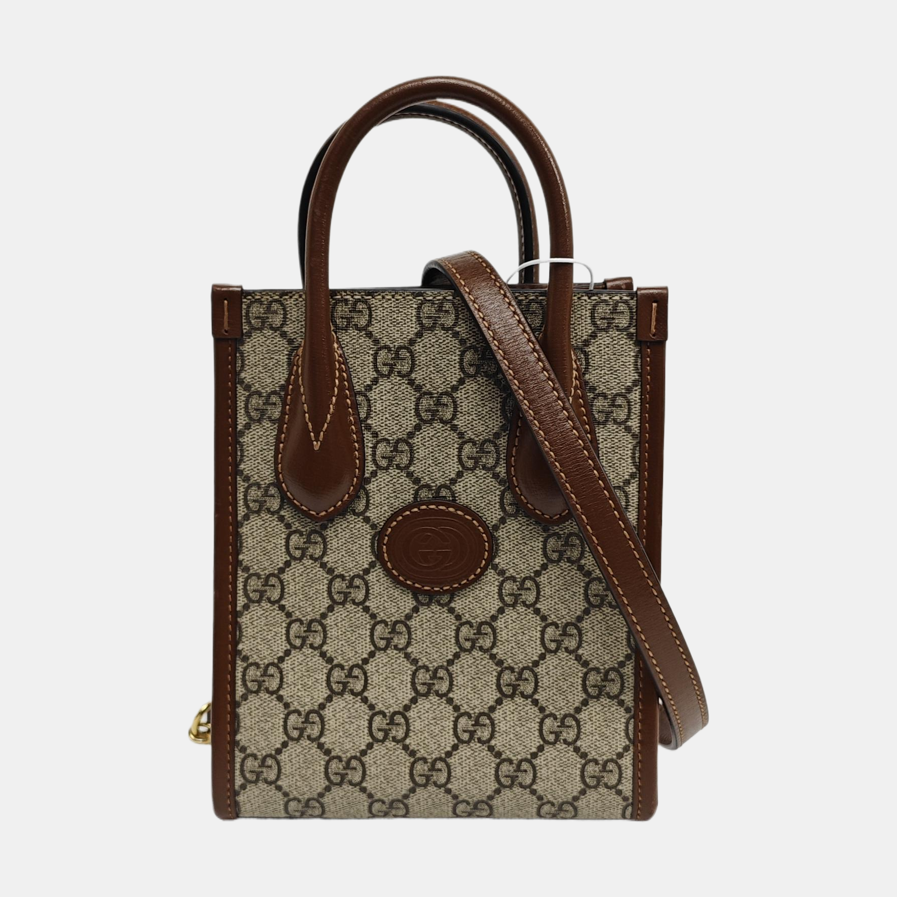 Retro Mini Monogram Coated Canvas Beige