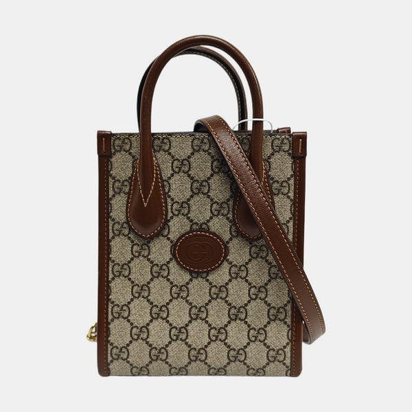 Retro Mini Monogram Coated Canvas Beige