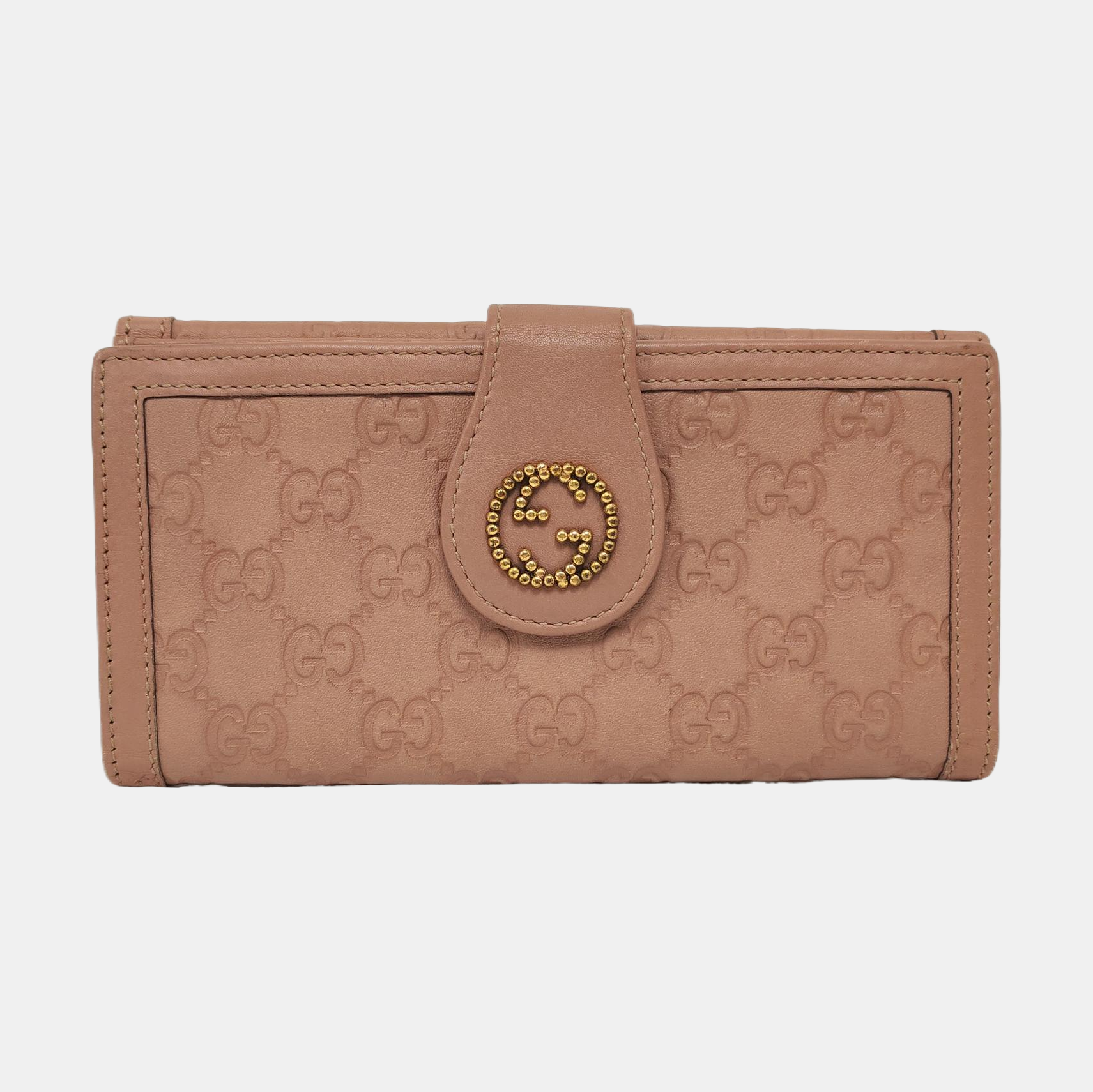 Monogram Calfskin Wallet Pink