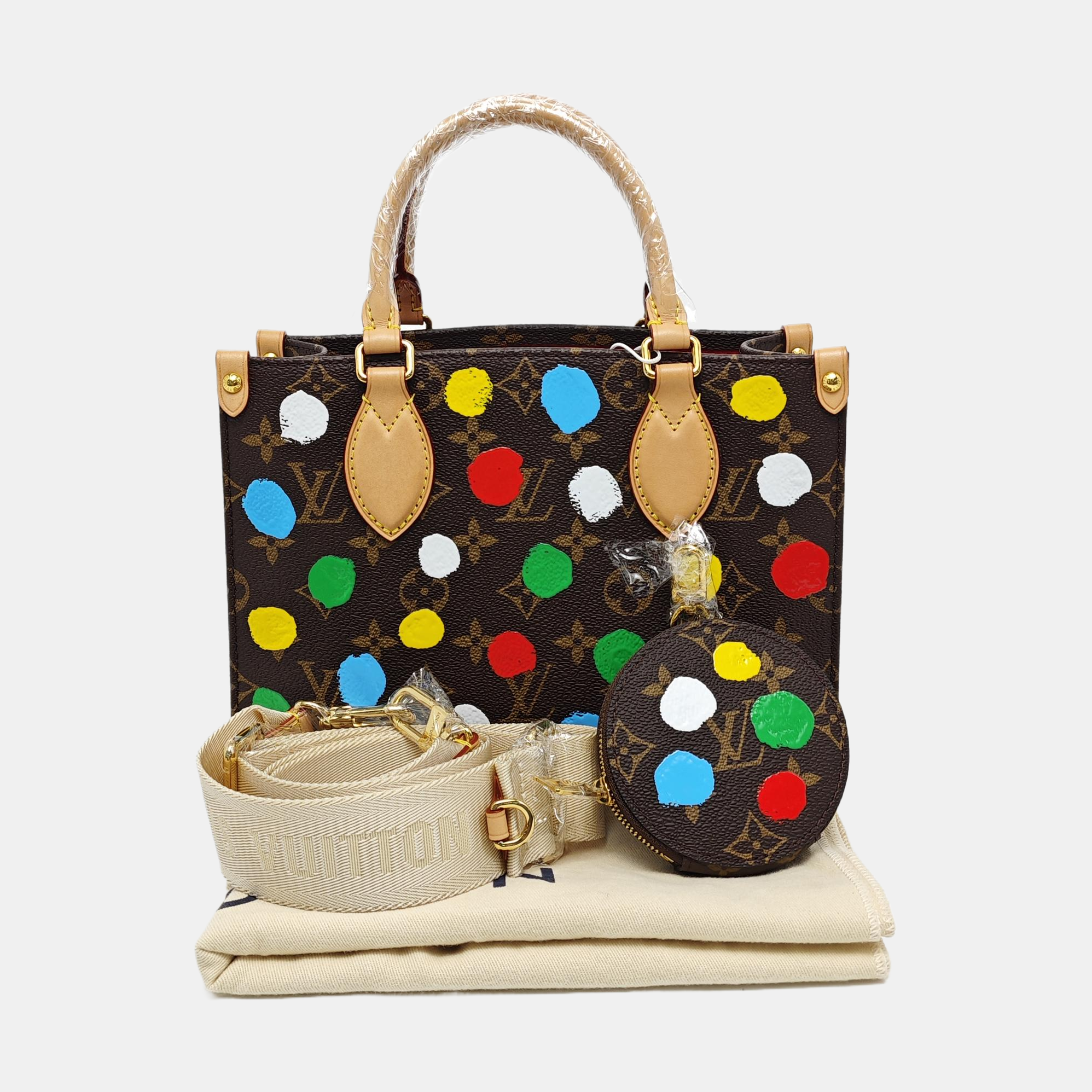 ONTHEGO PM Monogram Coated Canvas Brown