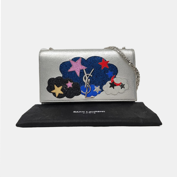 Authenticated pre-owned  KATE Medium Calfskin Silver - Crossbody Bag at Looply