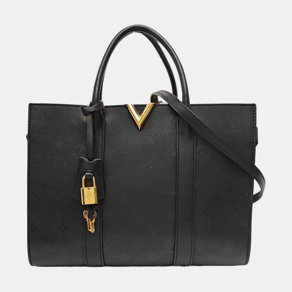 VERY MM Monogram Calfskin Black