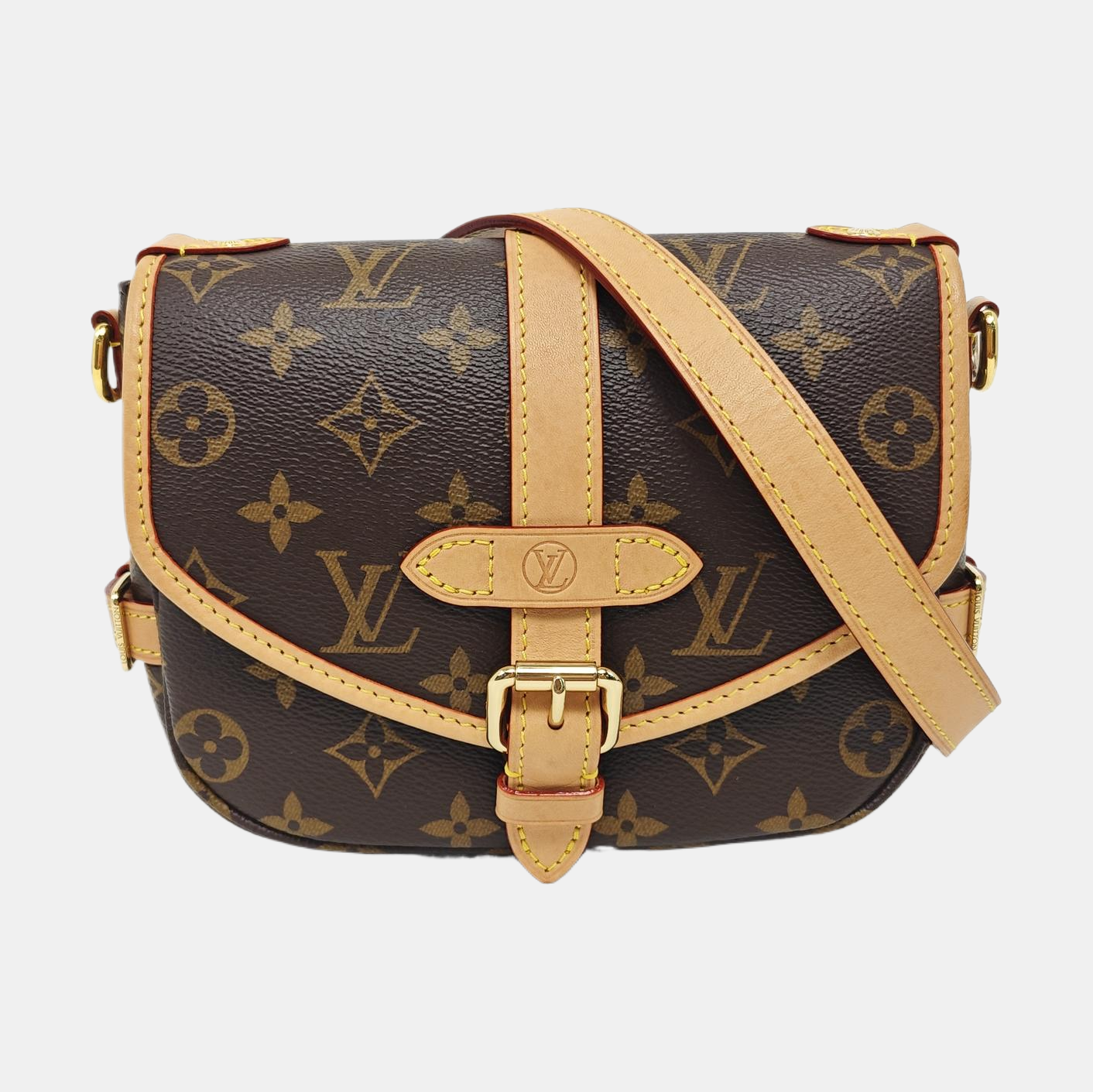 SAUMUR BB Monogram Coated Canvas Brown