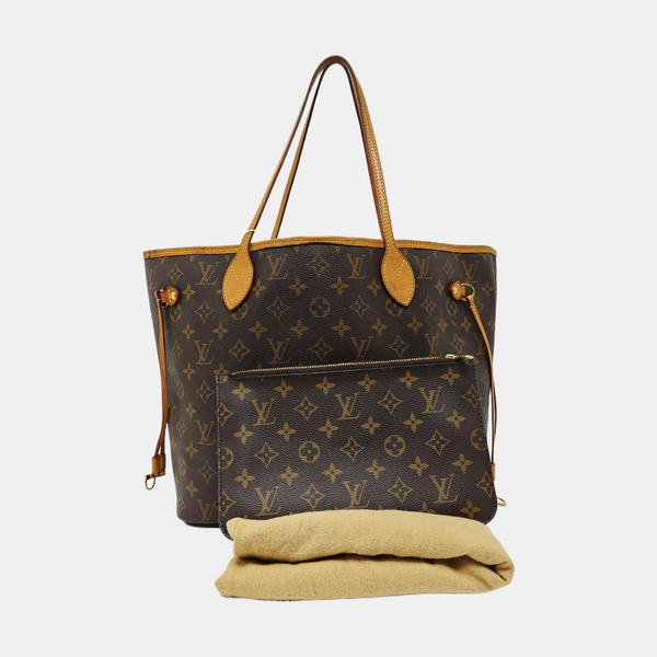 NEVERFULL MM Monogram Coated Canvas Brown