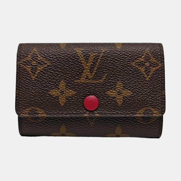 Monogram Coated Canvas Key Pouch Brown