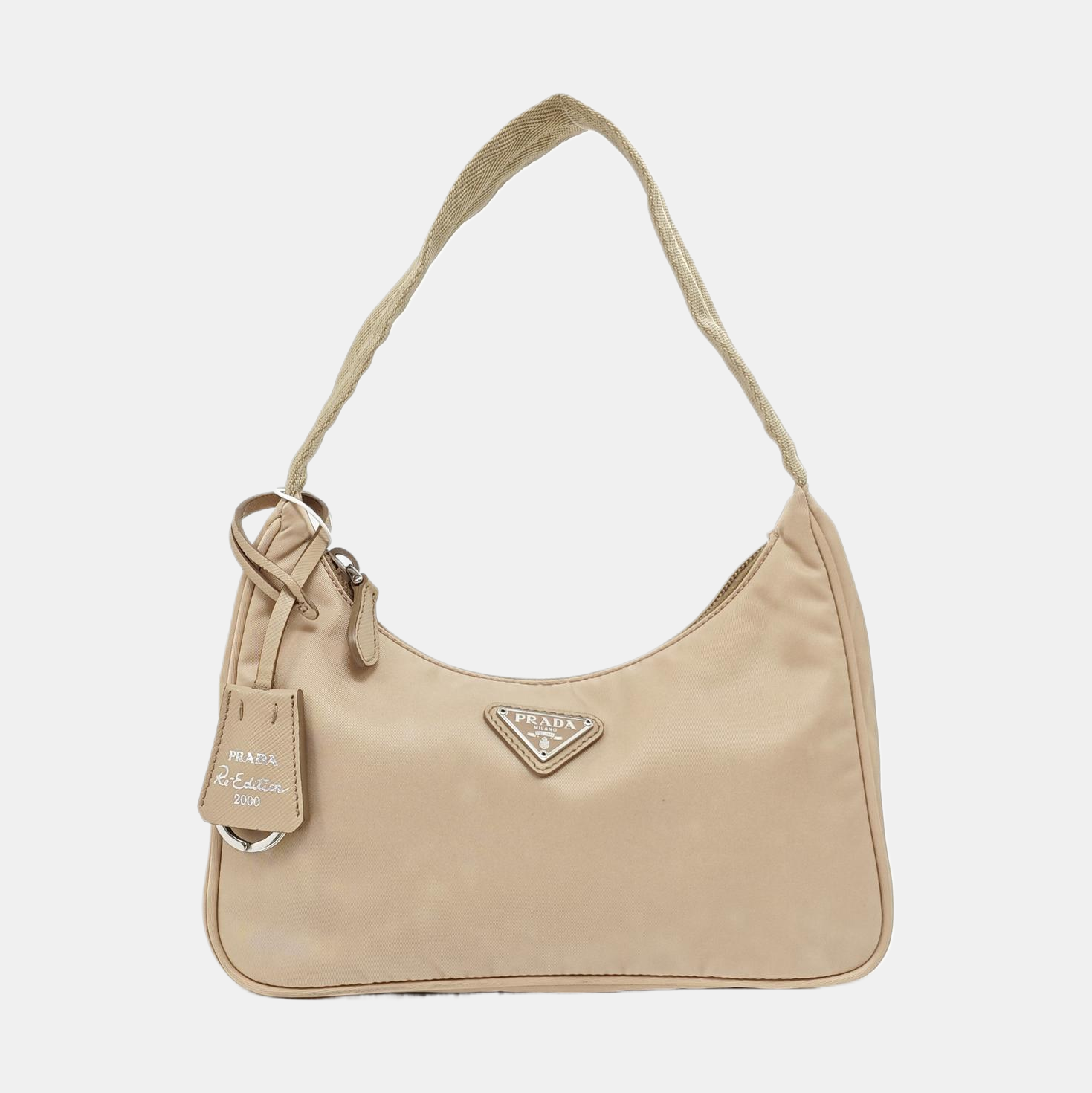 Authenticated pre-owned  Re-Edition Nylon Brown - Top Handle Bag at Looply