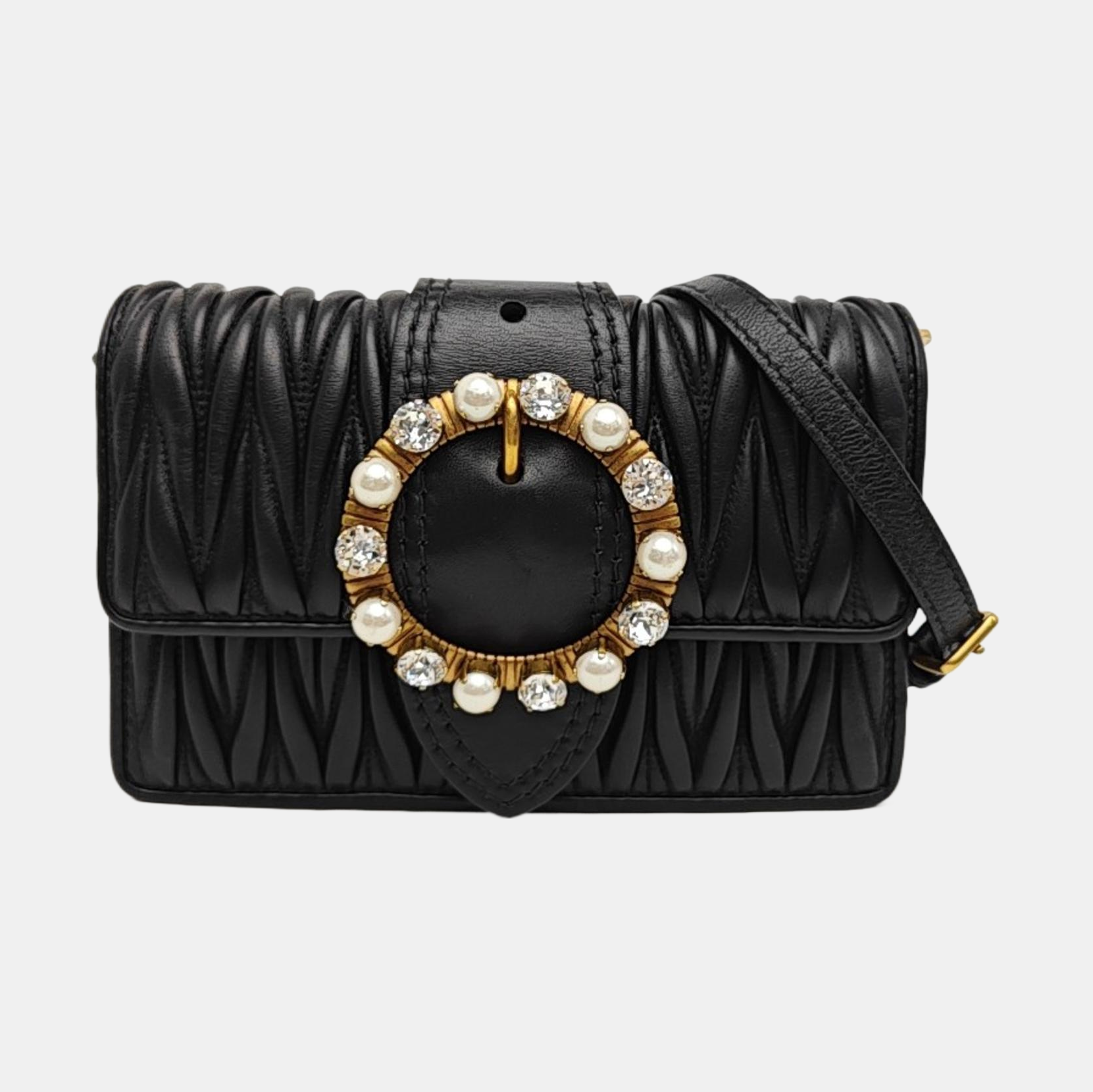 Matelassé Quilted Lambskin Black
