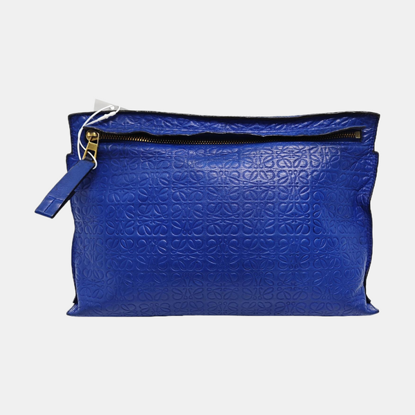 T Pouch Calfskin Blue