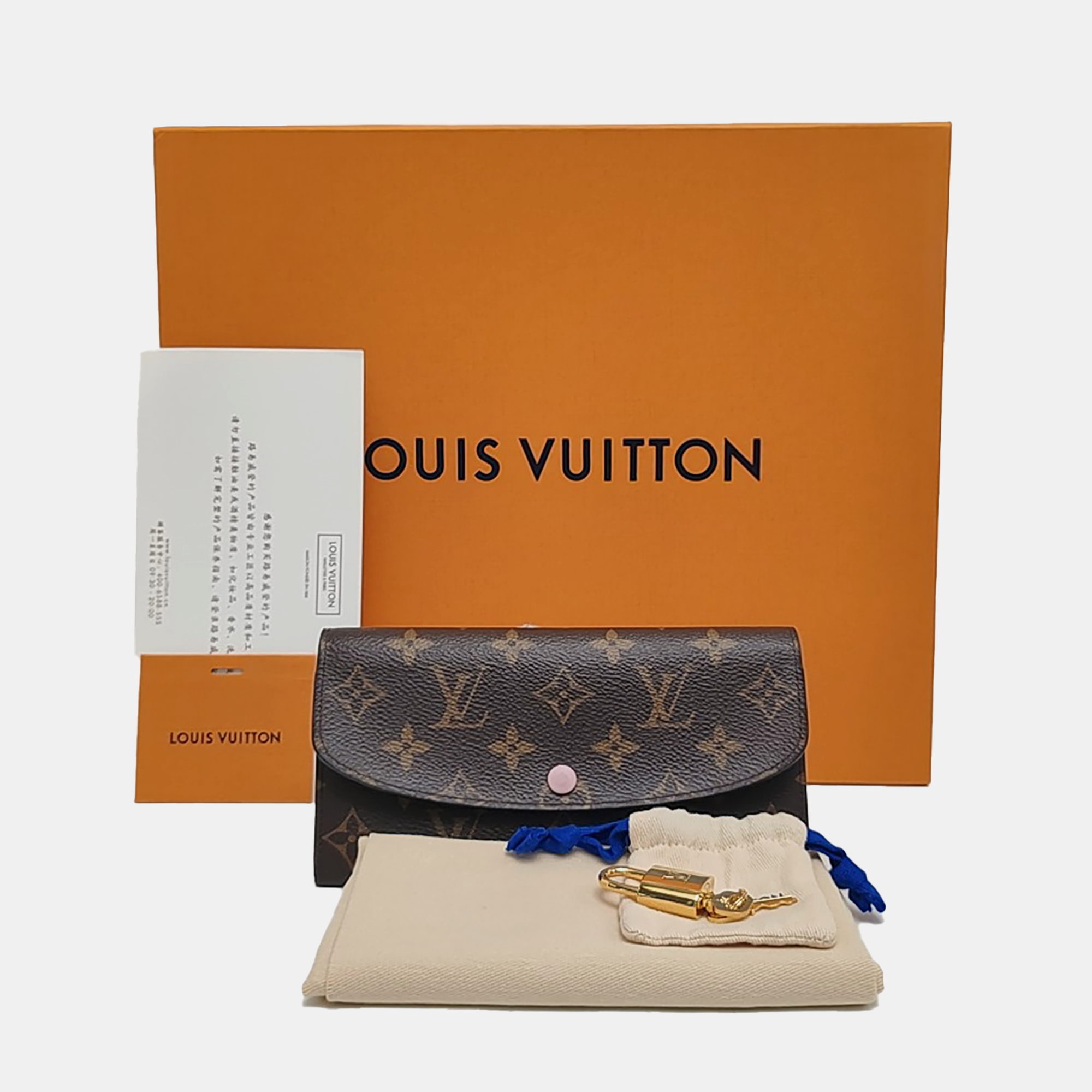 EMILIE Monogram Coated Canvas Brown Wallet