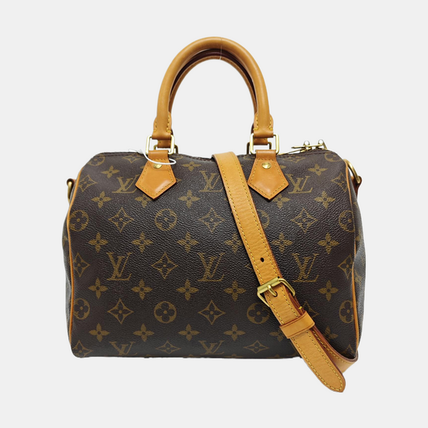 SPEEDY 25 Monogram Coated Canvas Brown