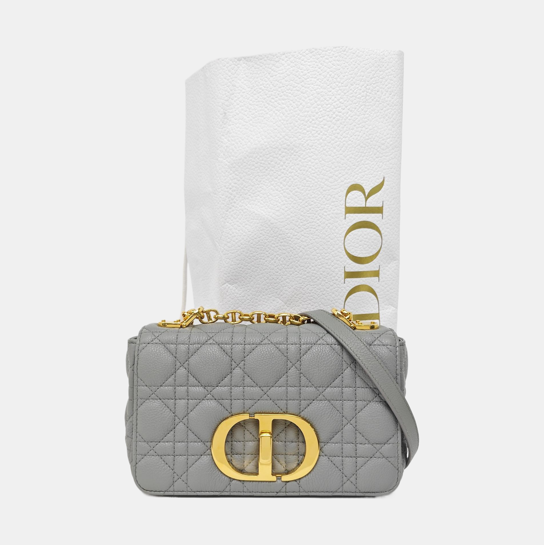 Dior Caro Small Cannage Calfskin Blue