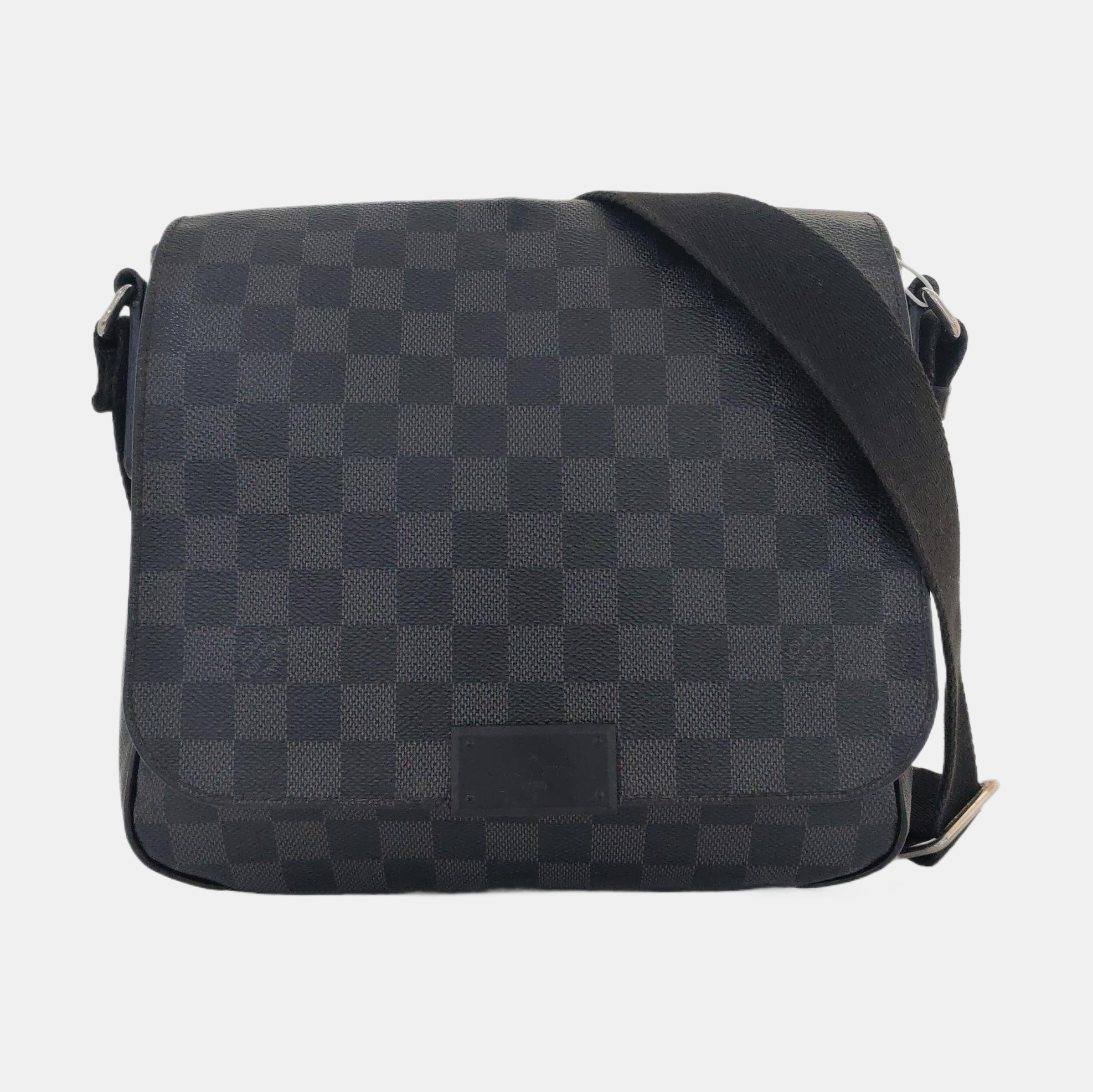 DISTRICT PM Damier Graphite Coated Canvas Gray