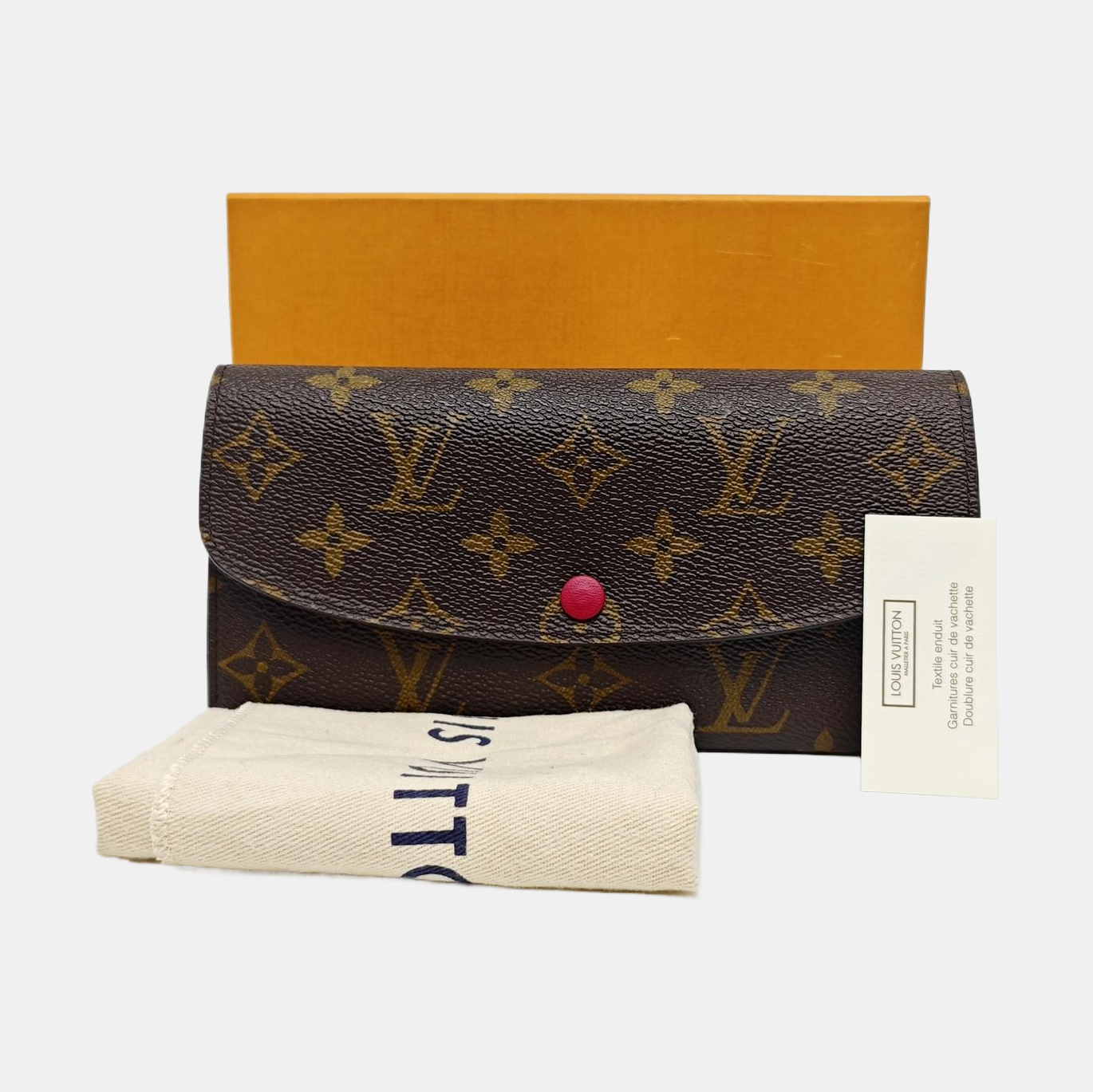EMILIE Monogram Coated Canvas Brown Wallet