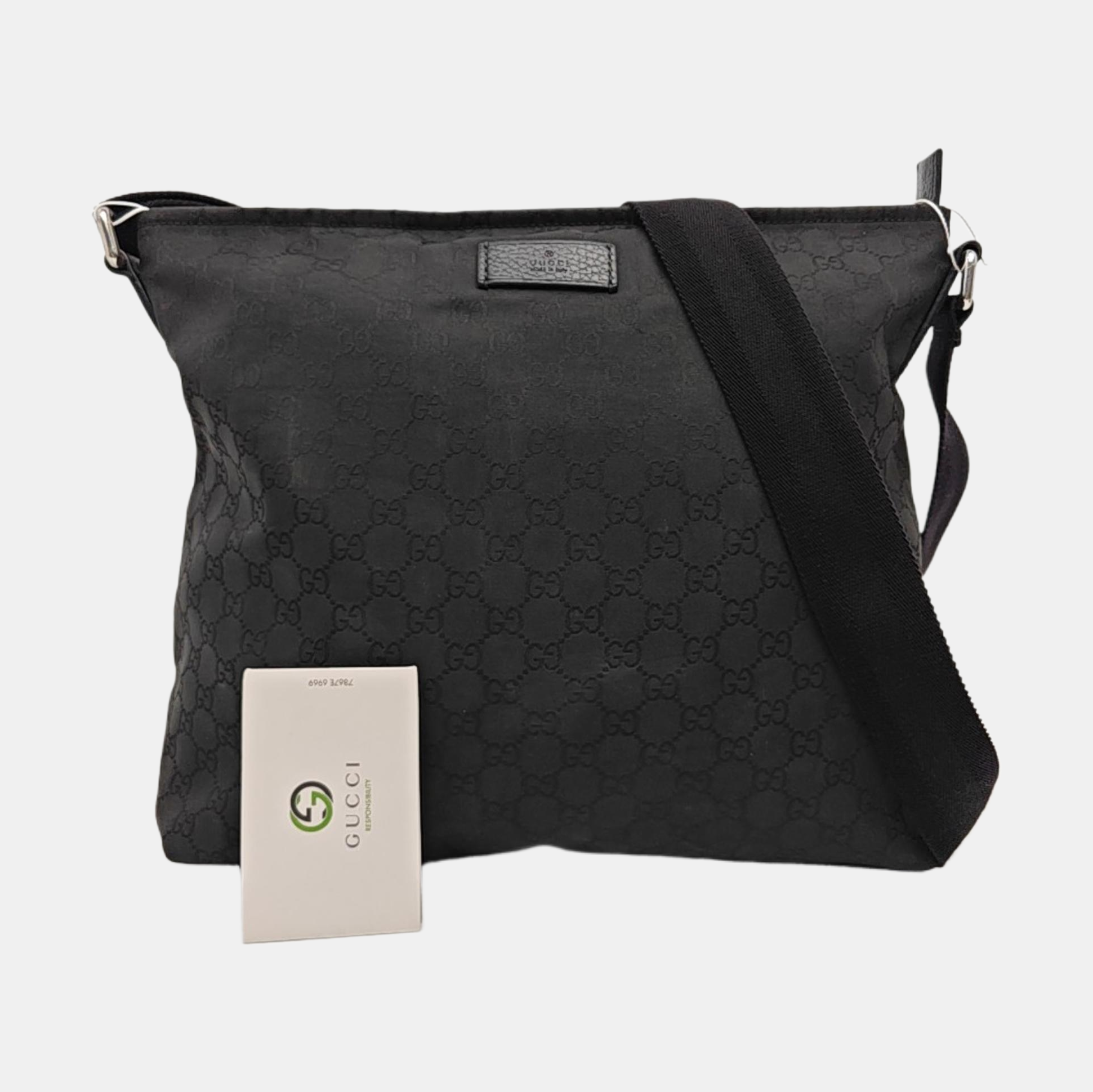 GG Supreme Monogram Nylon Black