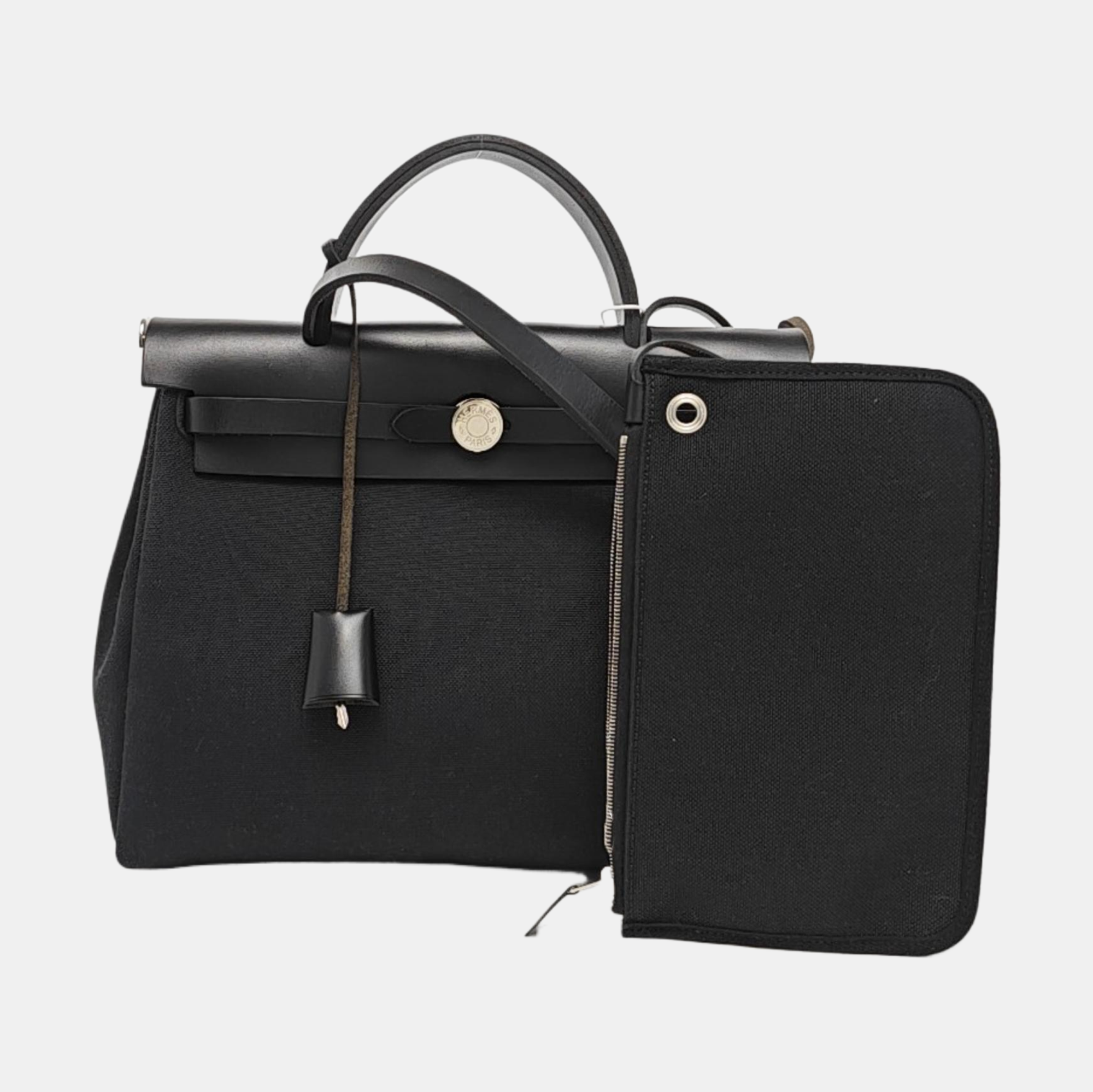 Authenticated pre-owned  Herbag 31 Canvas Black - Shoulder Bag at Looply