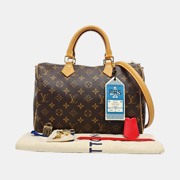 SPEEDY SOFT 30 Monogram Coated Canvas Brown