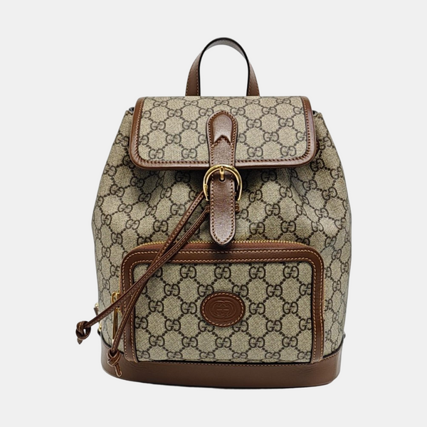 Monogram Coated Canvas Backpack Black