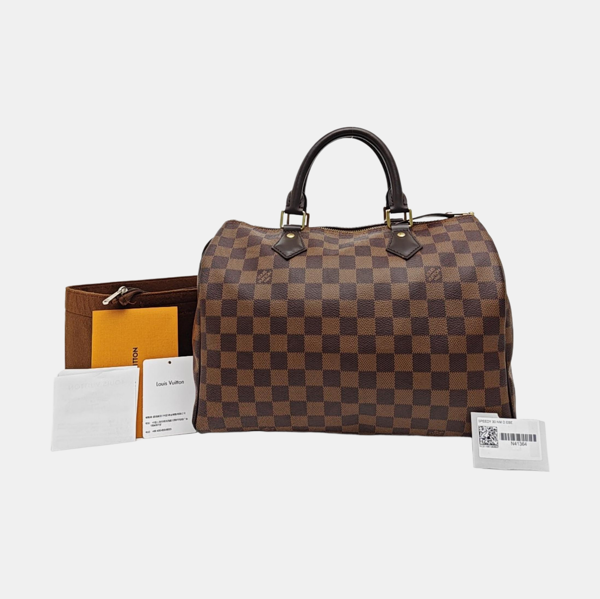 SPEEDY 25 Damier Ebene Coated Canvas Brown