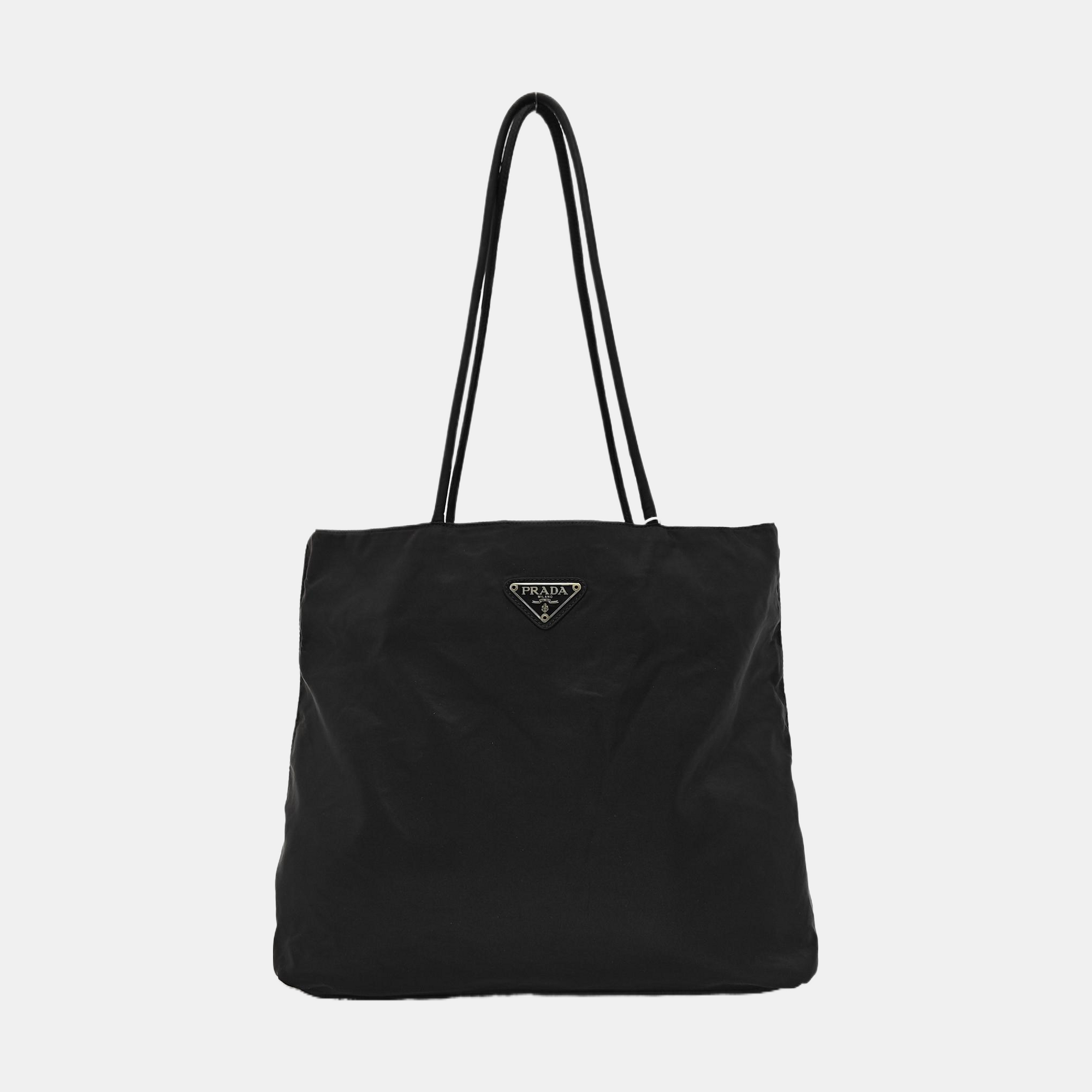 Nylon Shoulder Bag Black