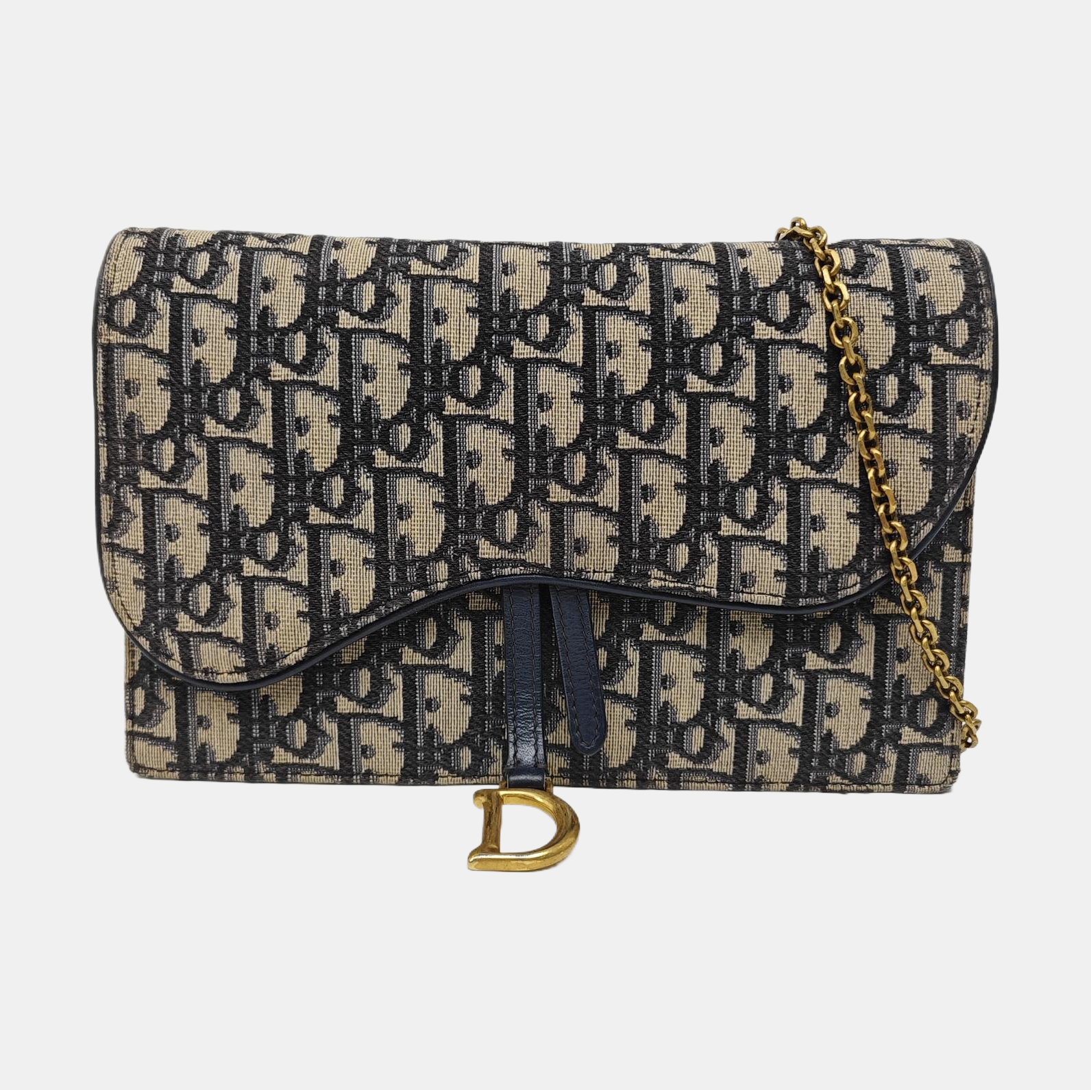 Saddle Mini Oblique Canvas Blue