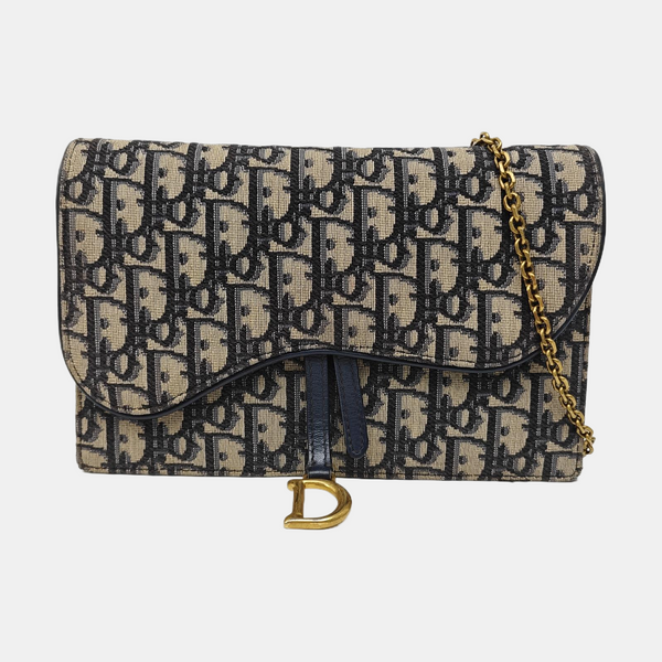 Saddle Mini Oblique Canvas Blue