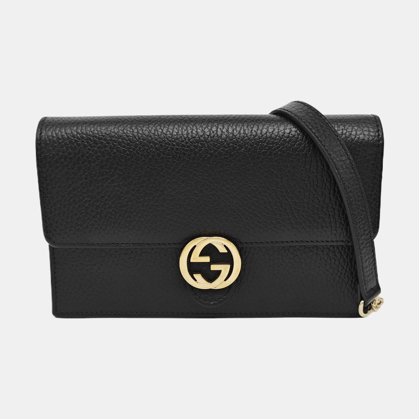 Interlocking G Small Calfskin Black
