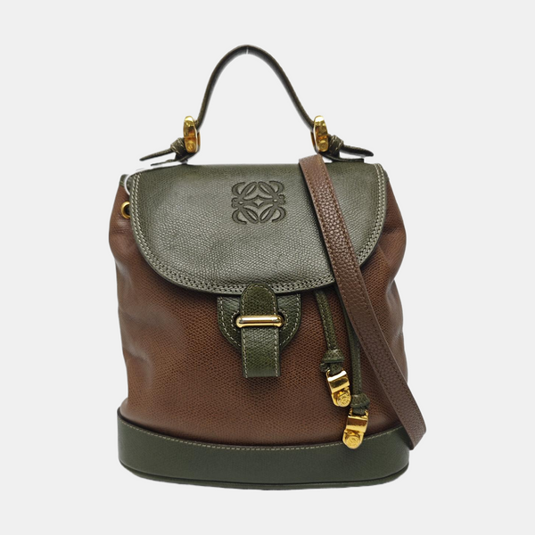 Calfskin Top Handle Bag Brown