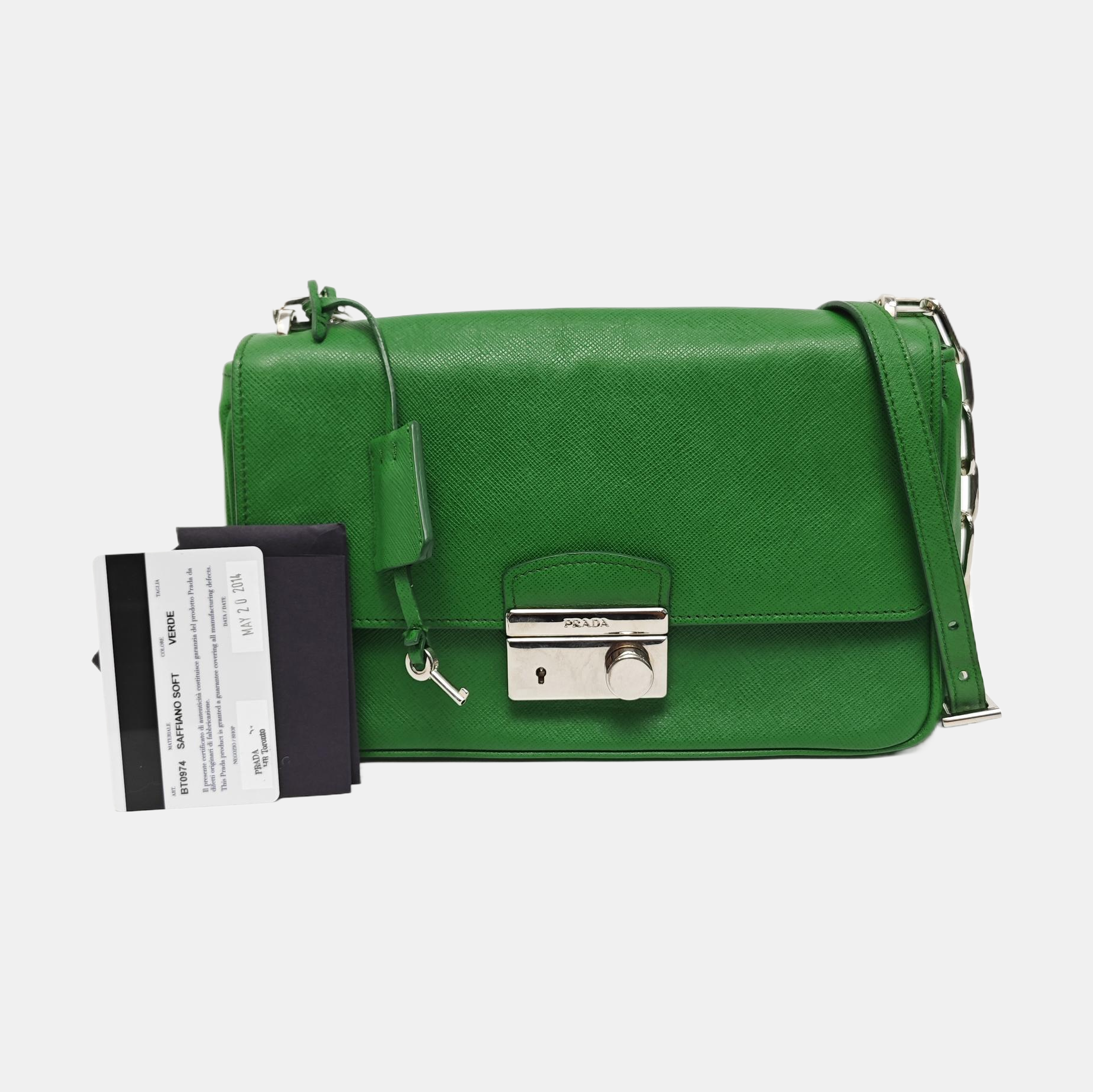 Sound Bag Saffiano Calfskin Green