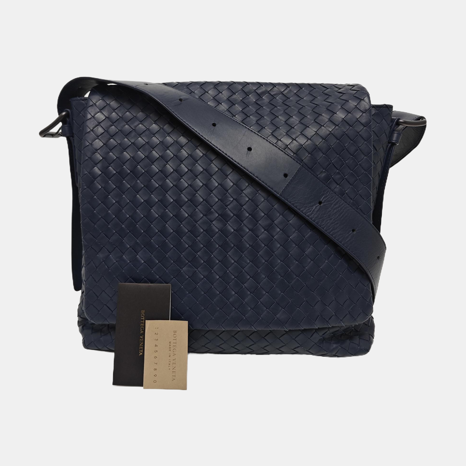 Calfskin Shoulder Bag Blue