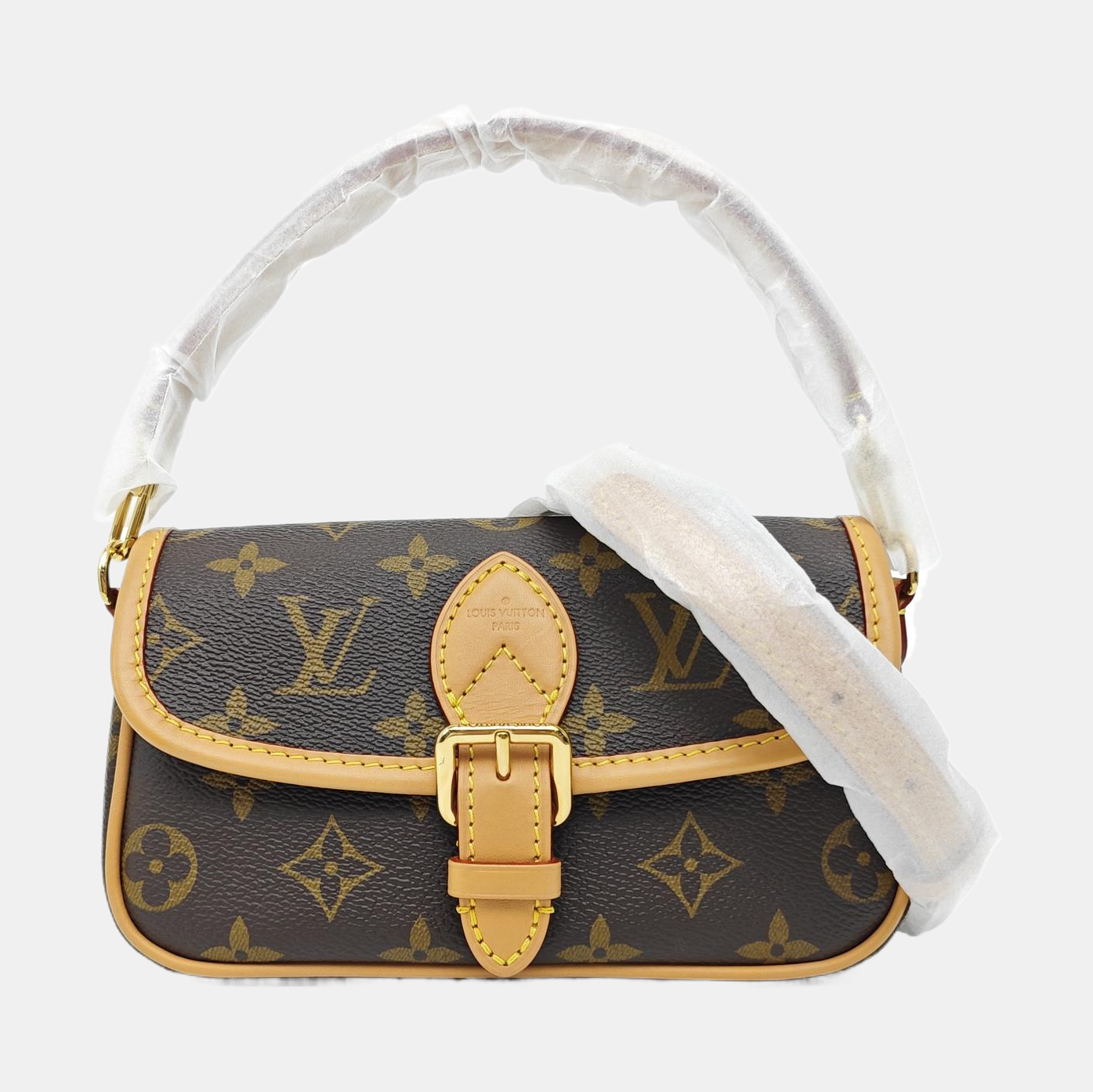 DIANE Nano Monogram Coated Canvas Brown