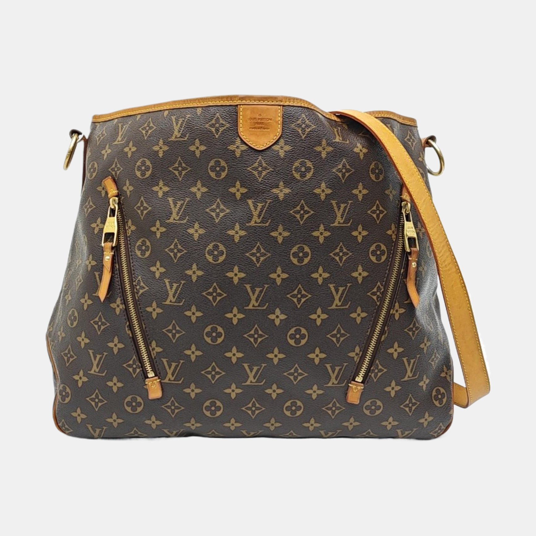 Monogram Coated Canvas Tote Bag Brown