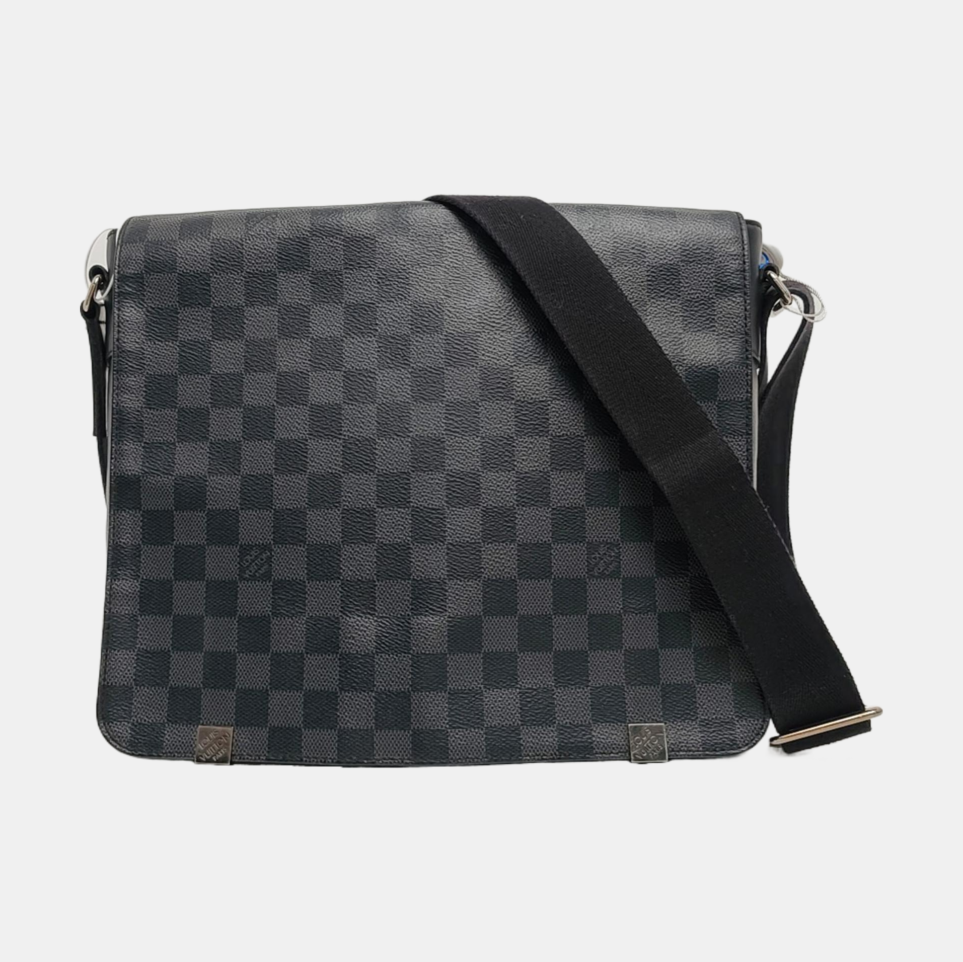 DISTRICT MM Damier Graphite Coated Canvas Gray