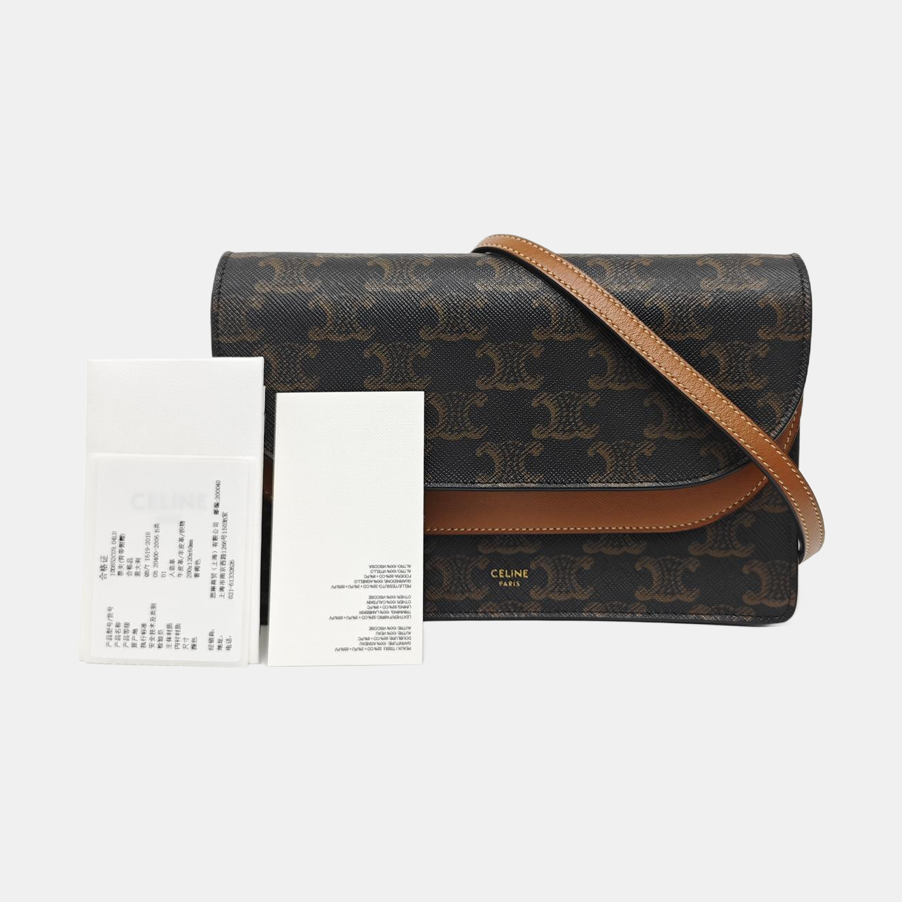 TRIOMPHE CANVAS Small Coated Canvas Brown