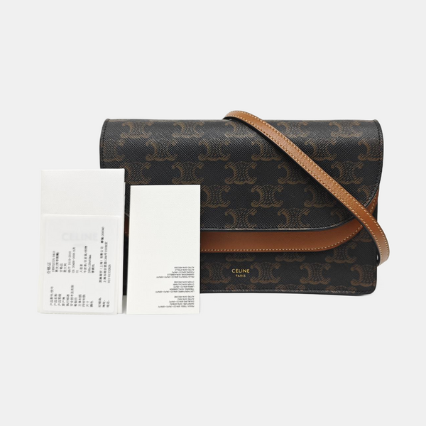TRIOMPHE CANVAS Small Coated Canvas Brown