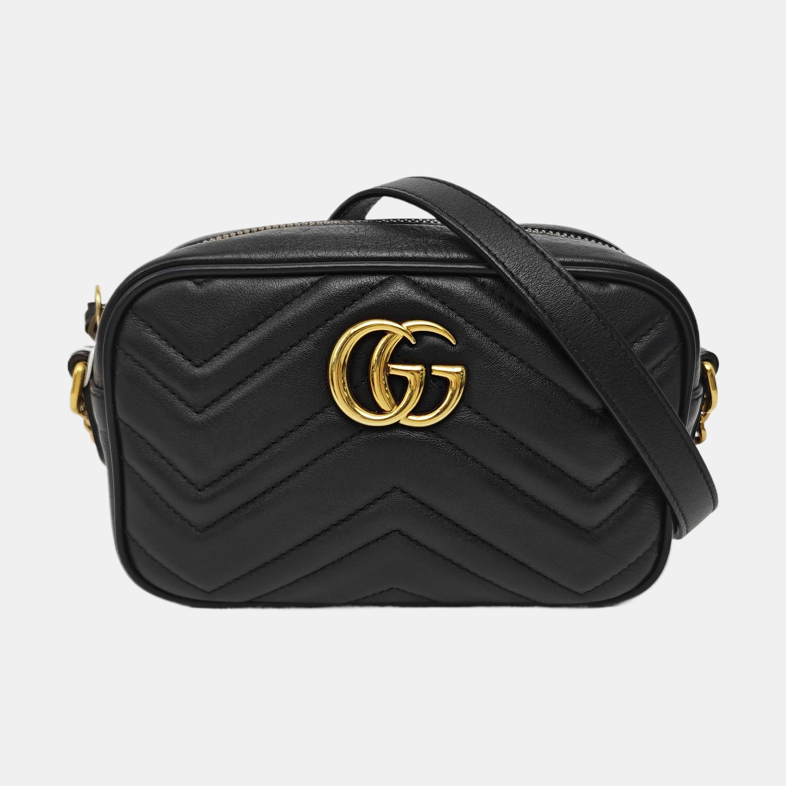 GG Marmont Mini Quilted Calfskin Black