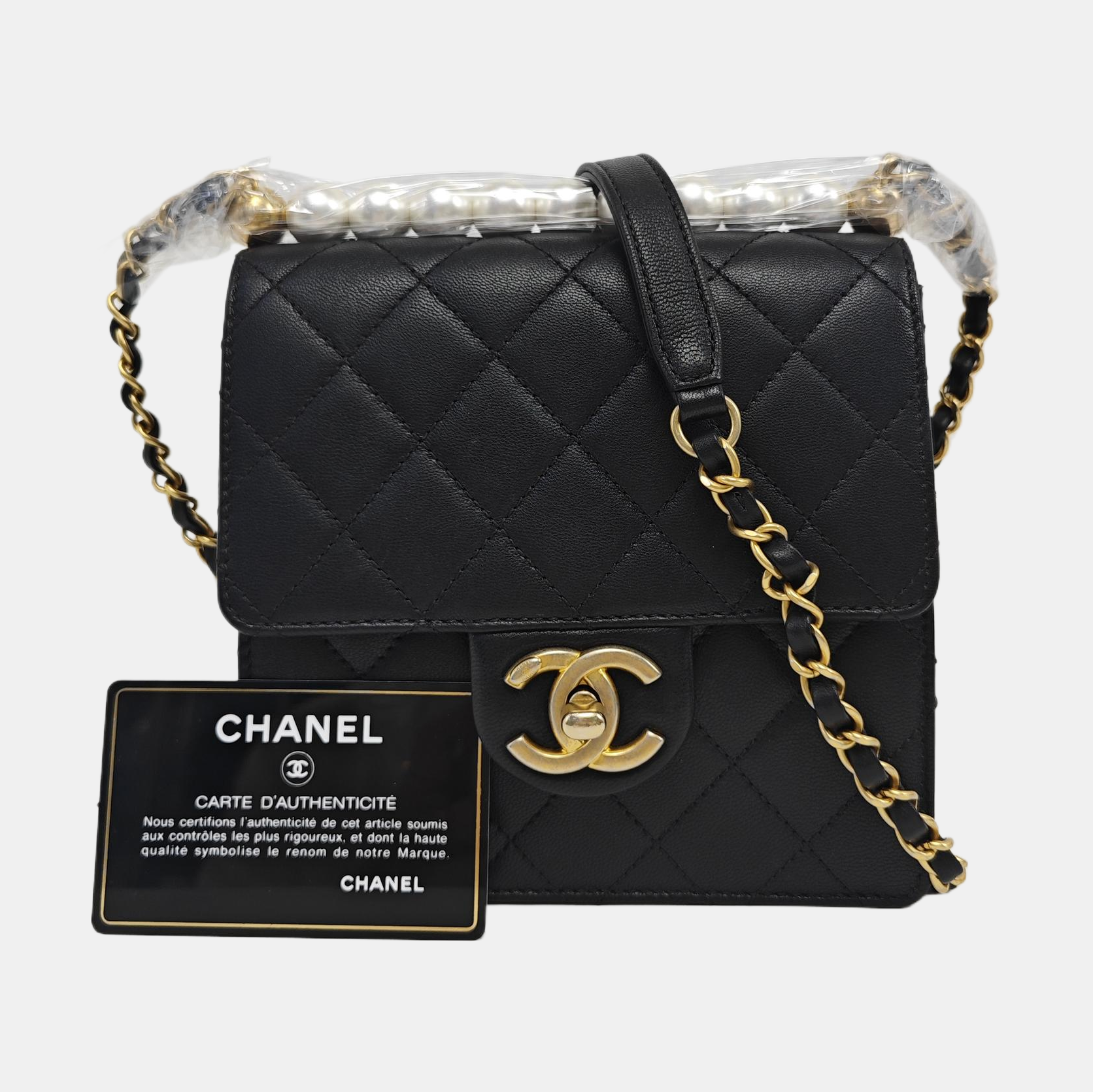 Quilted Lambskin Mini Black