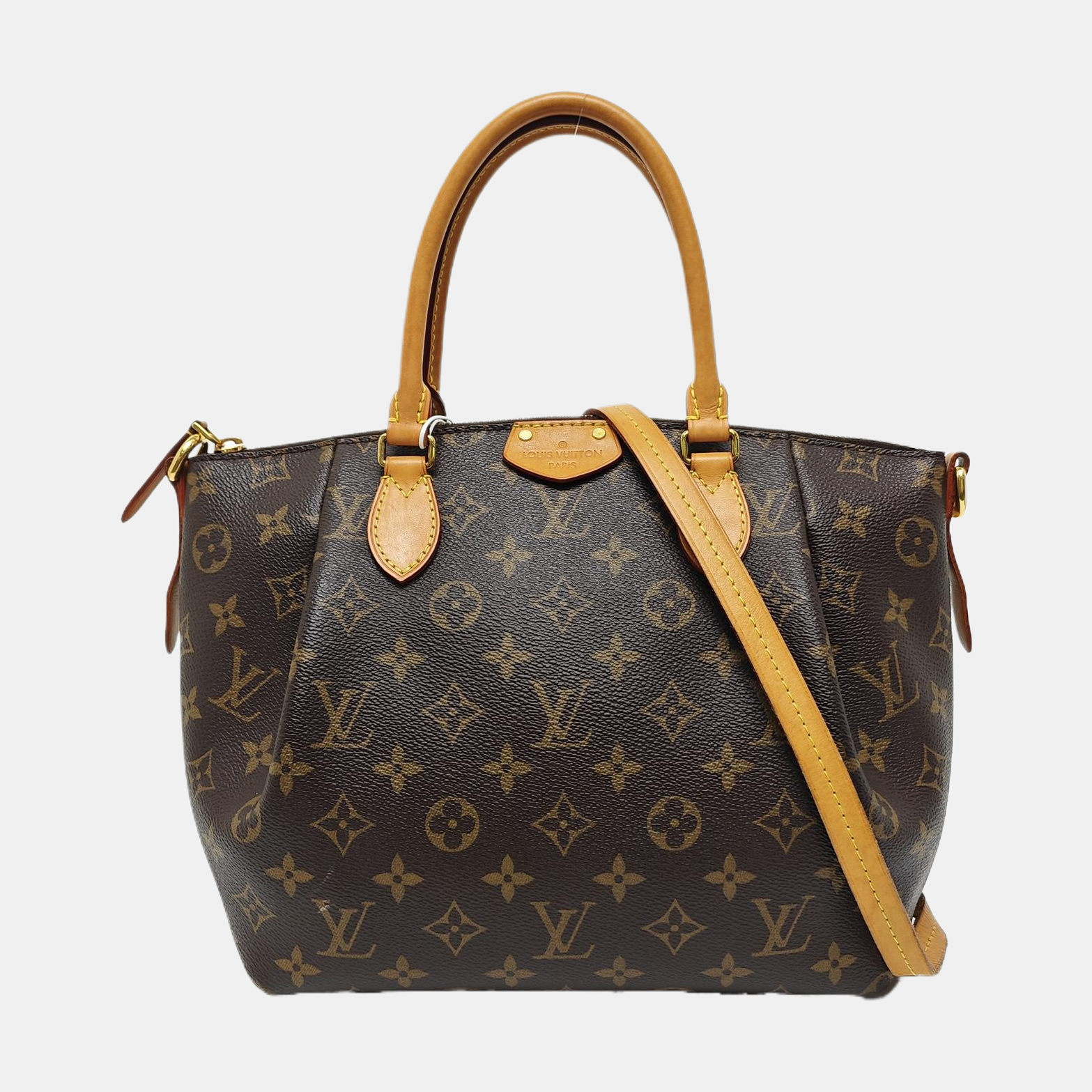 TURENNE Monogram Coated Canvas Brown