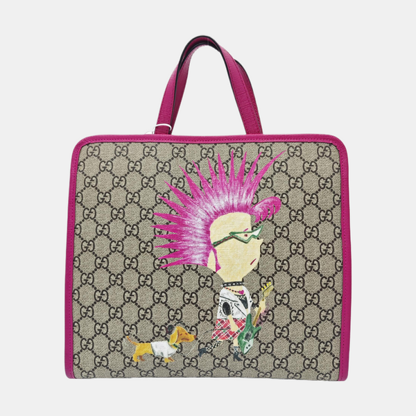 Children’s GG Bucket Monogram Coated Canvas Beige