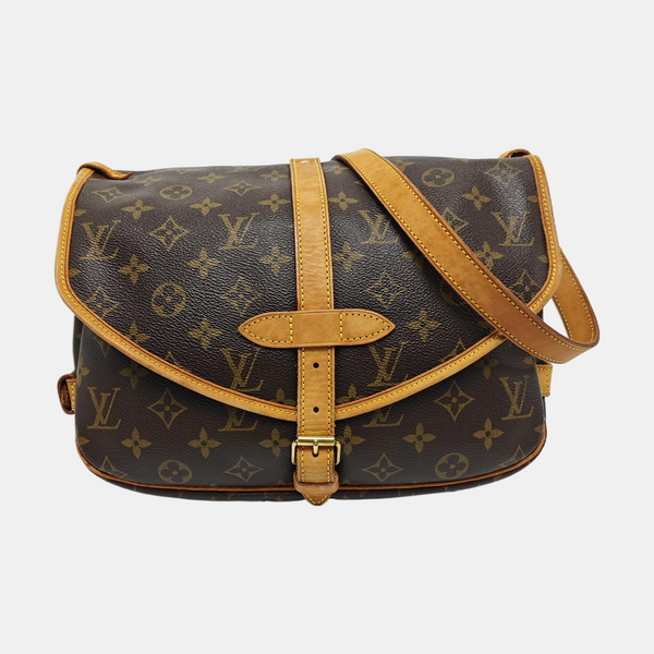 SAUMUR 30 Monogram Coated Canvas Brown