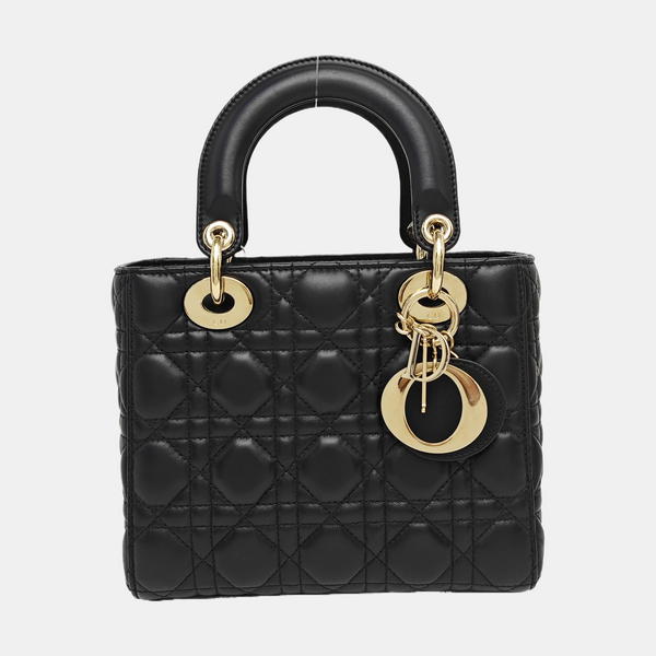 Lady Dior Small Cannage Lambskin Black