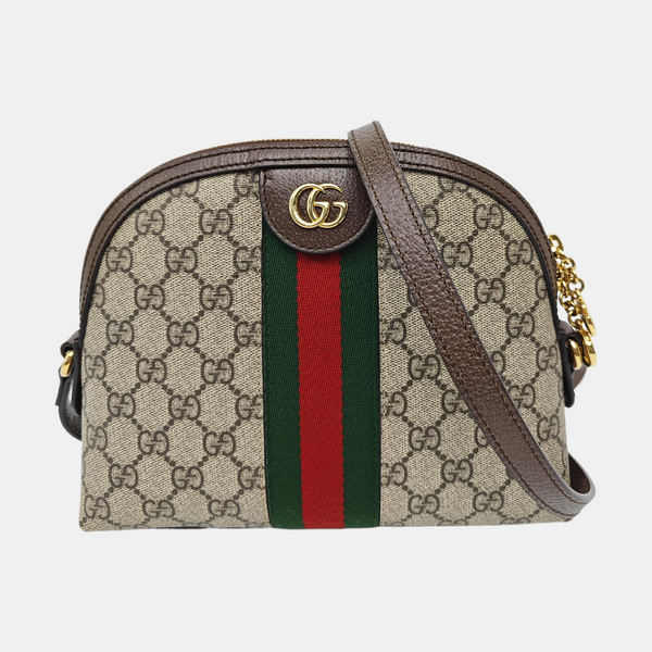 Ophidia Small Monogram Coated Canvas Beige