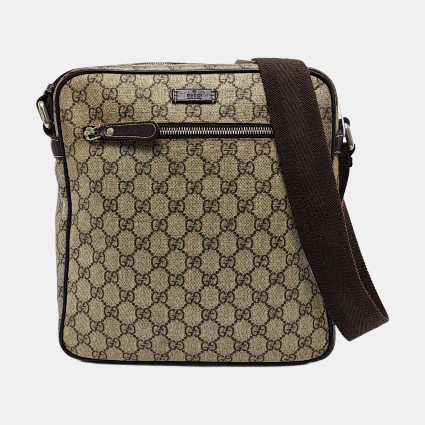 GG Supreme Monogram Coated Canvas Black