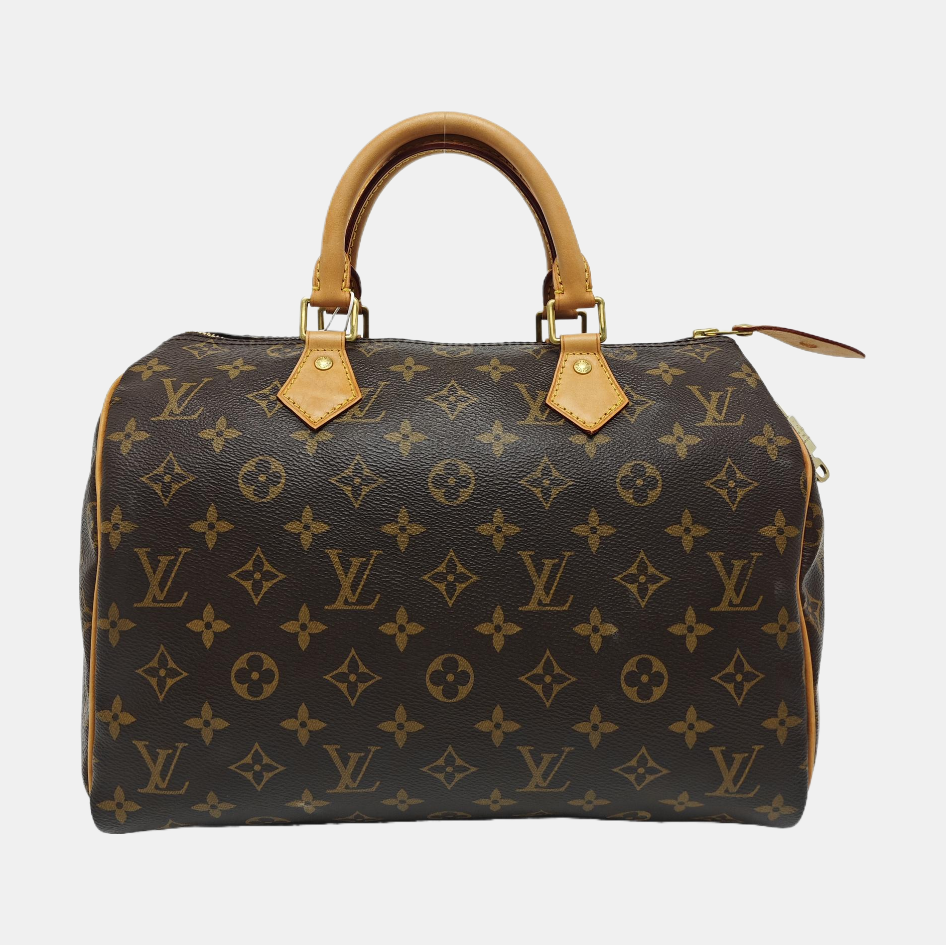 Authenticated pre-owned  SPEEDY 30 Monogram Coated Canvas Brown - Top Handle Bag at Looply