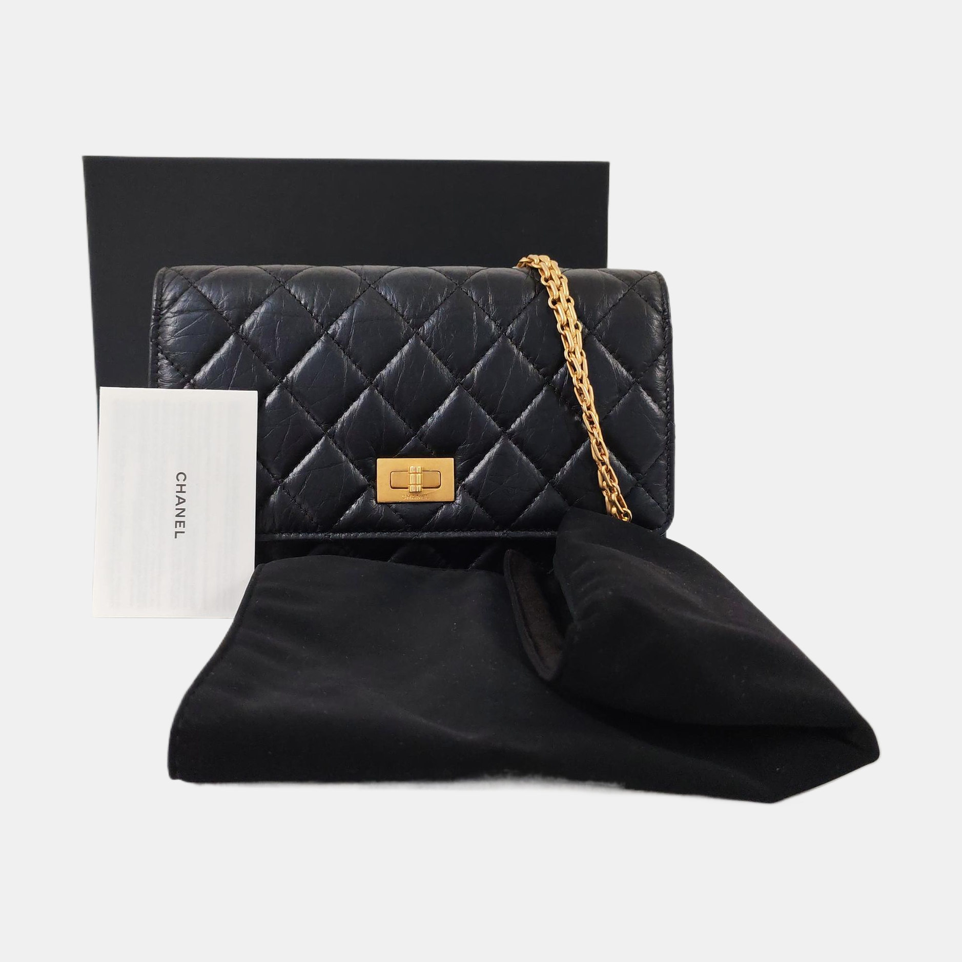 2.55 WOC Quilted Calfskin Black