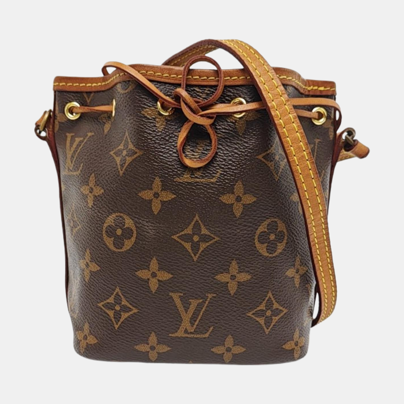 NÉONOÉ Nano Monogram Coated Canvas Brown