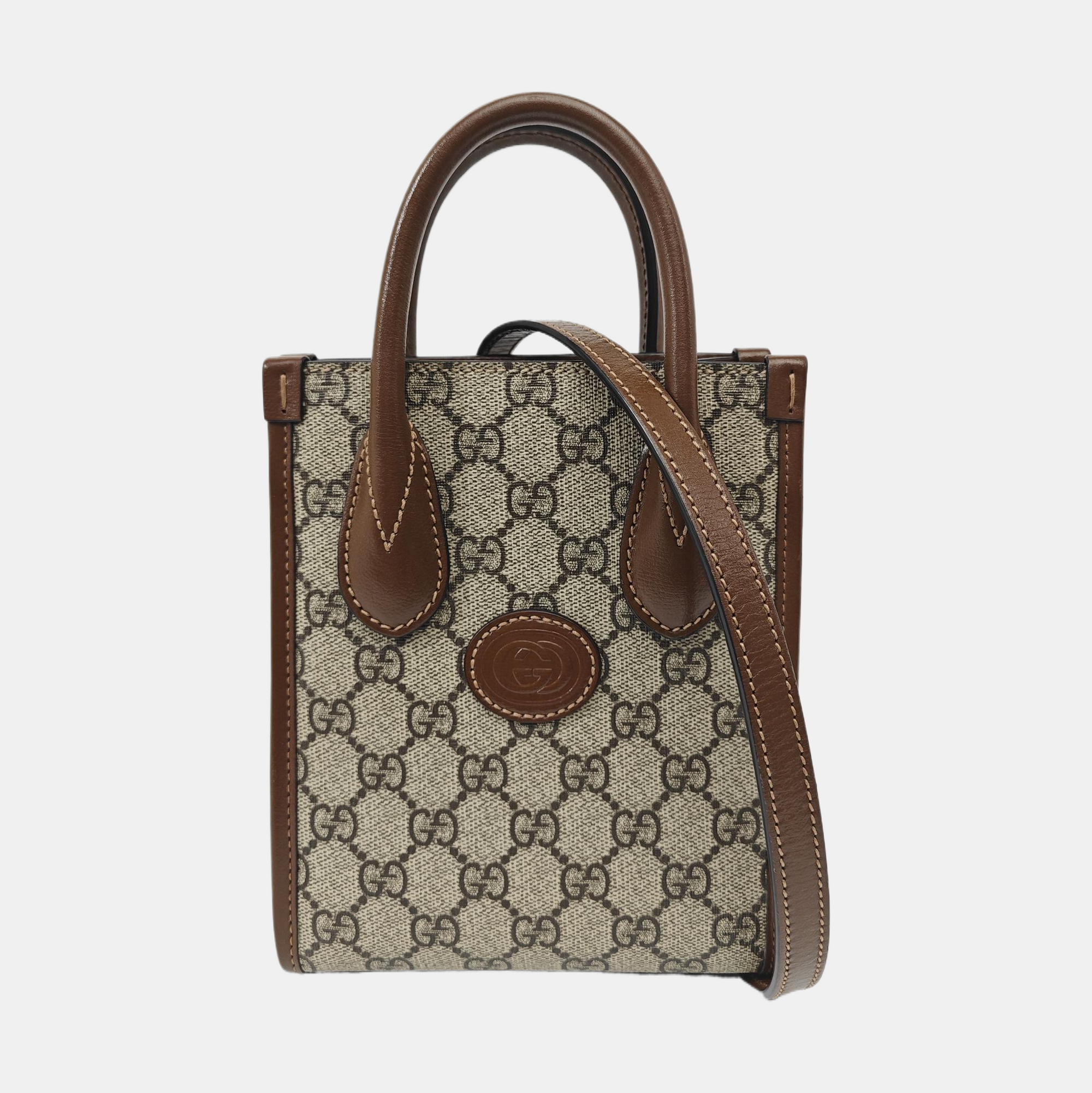 Retro Mini Monogram Coated Canvas Beige