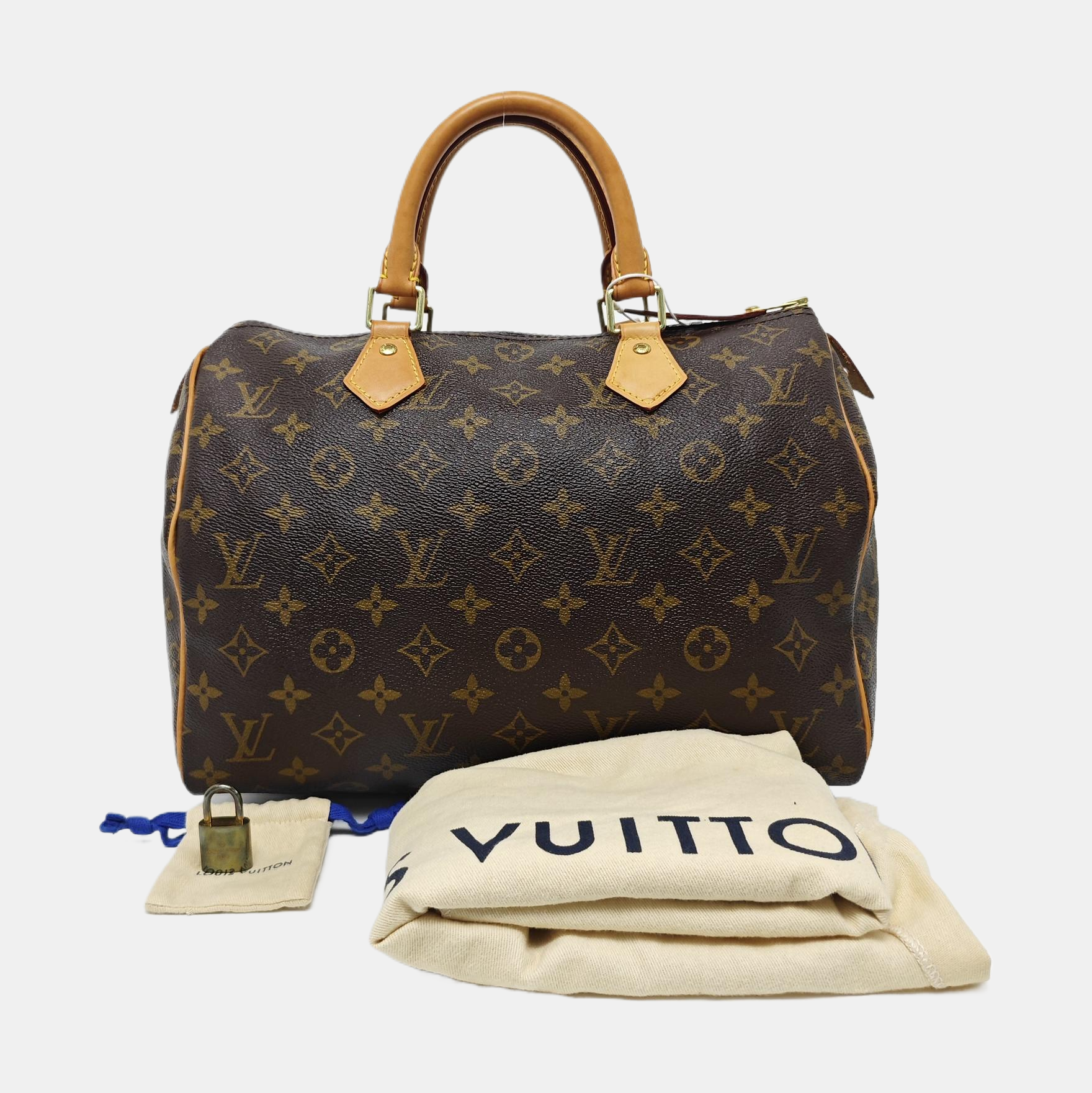 SPEEDY 30 Monogram Coated Canvas Brown